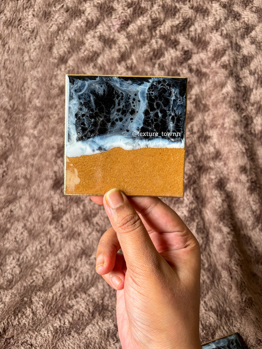 Beach Theme Coaster Set - Coastal Charm for Your Table