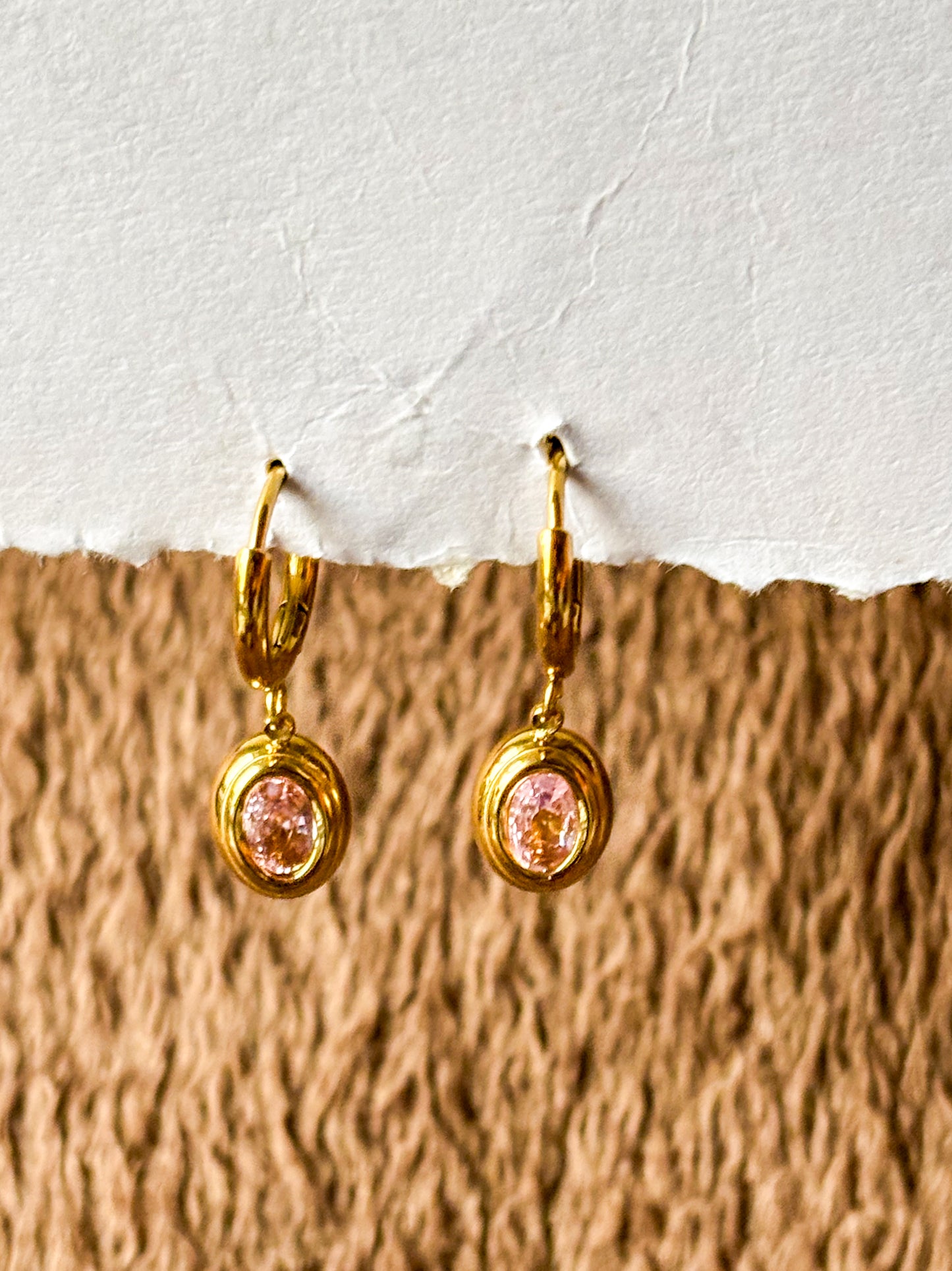 Baby Pink Hoop Earrings