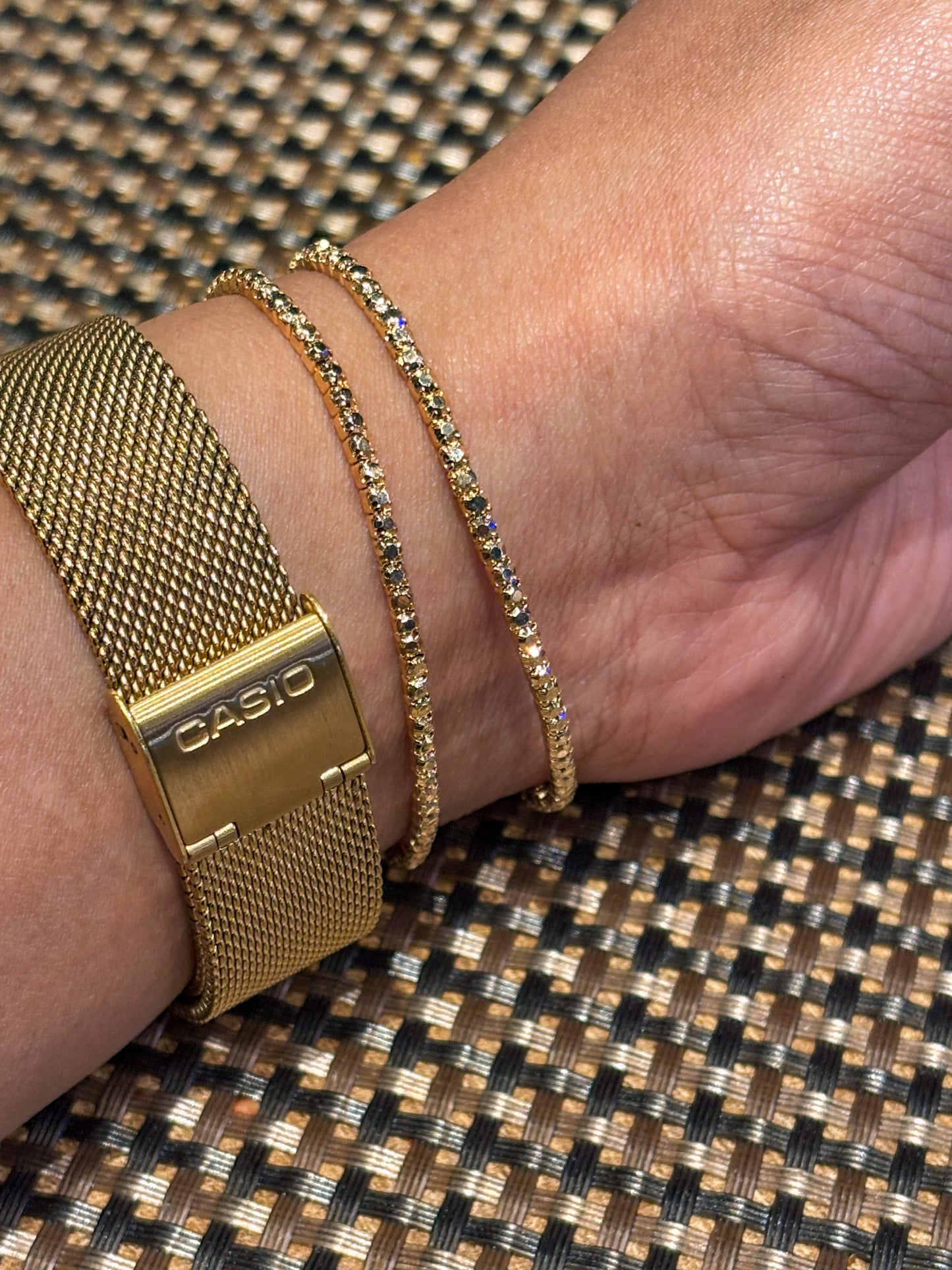 Golden Stretchable Bracelet Perfect for Stacking & Everyday Style