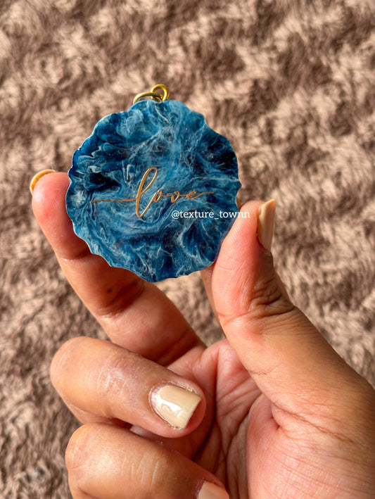 Handmade Textured Resin Keychain