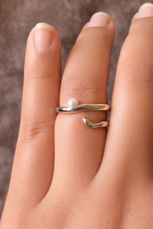 The Liquid Pearl Wrap Ring