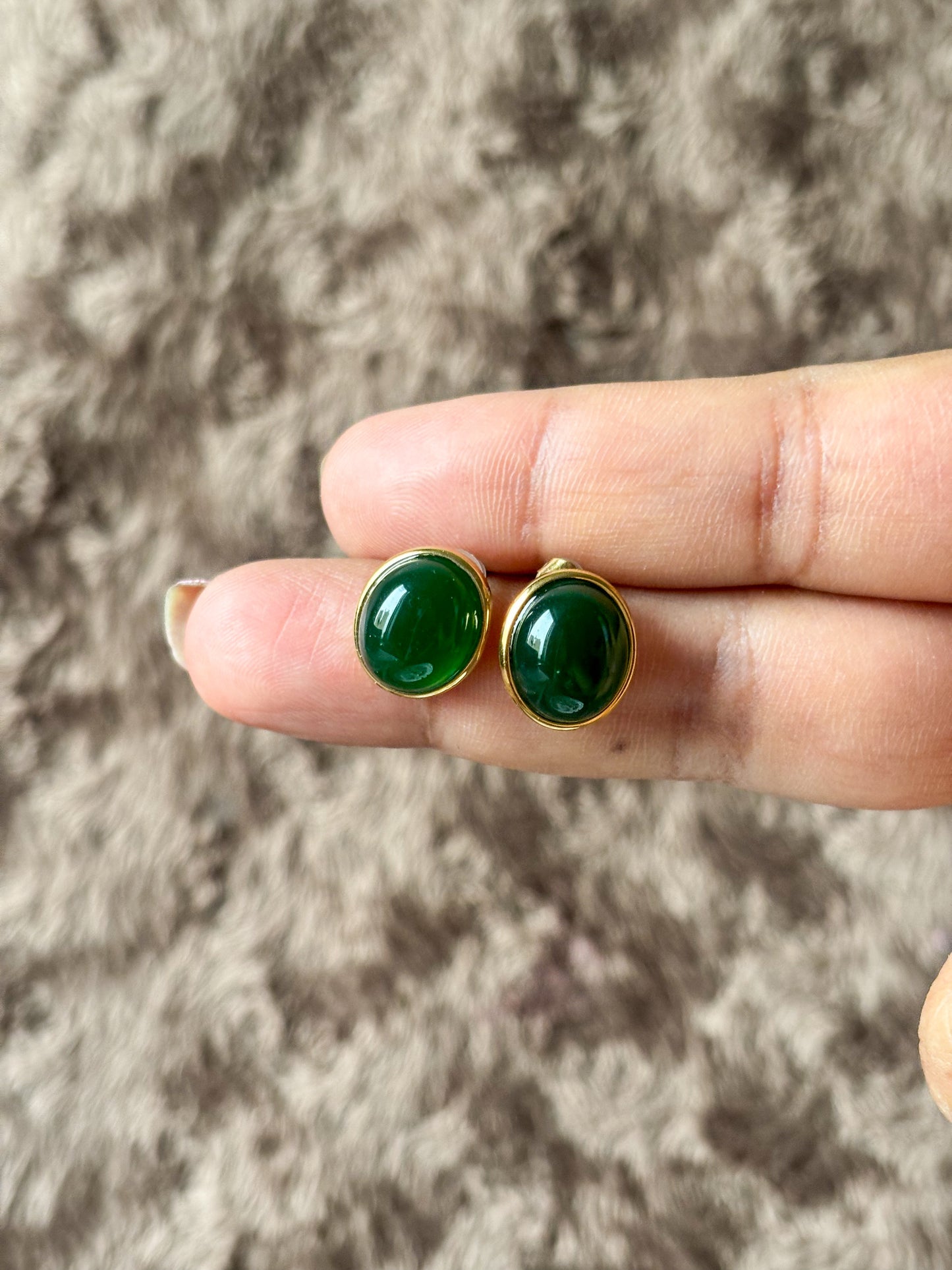 Elegant green studs