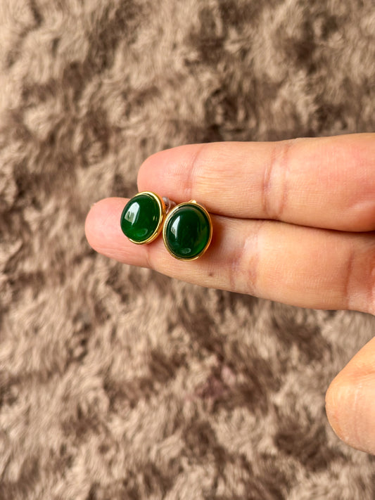 Elegant green studs
