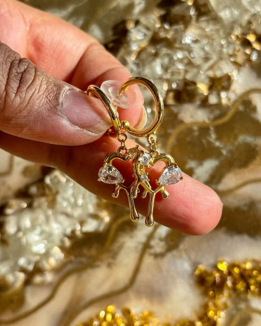 Heart Drop Earring