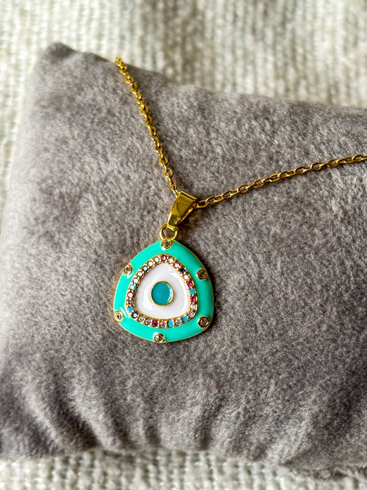 Blue Evil Eye Necklace - Anti Tarnish Protection Jewelry for Everyday Wear