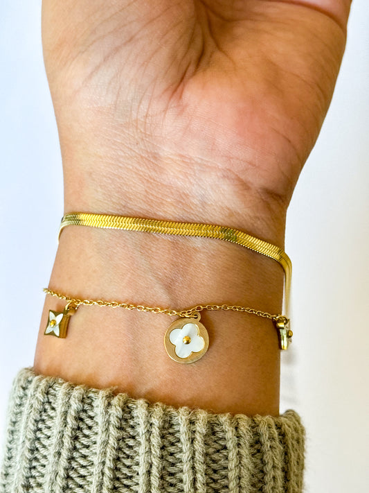 Dual Chain Charm Bracelet