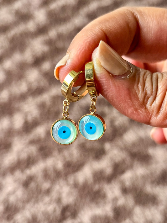 Evil Eye Hoops