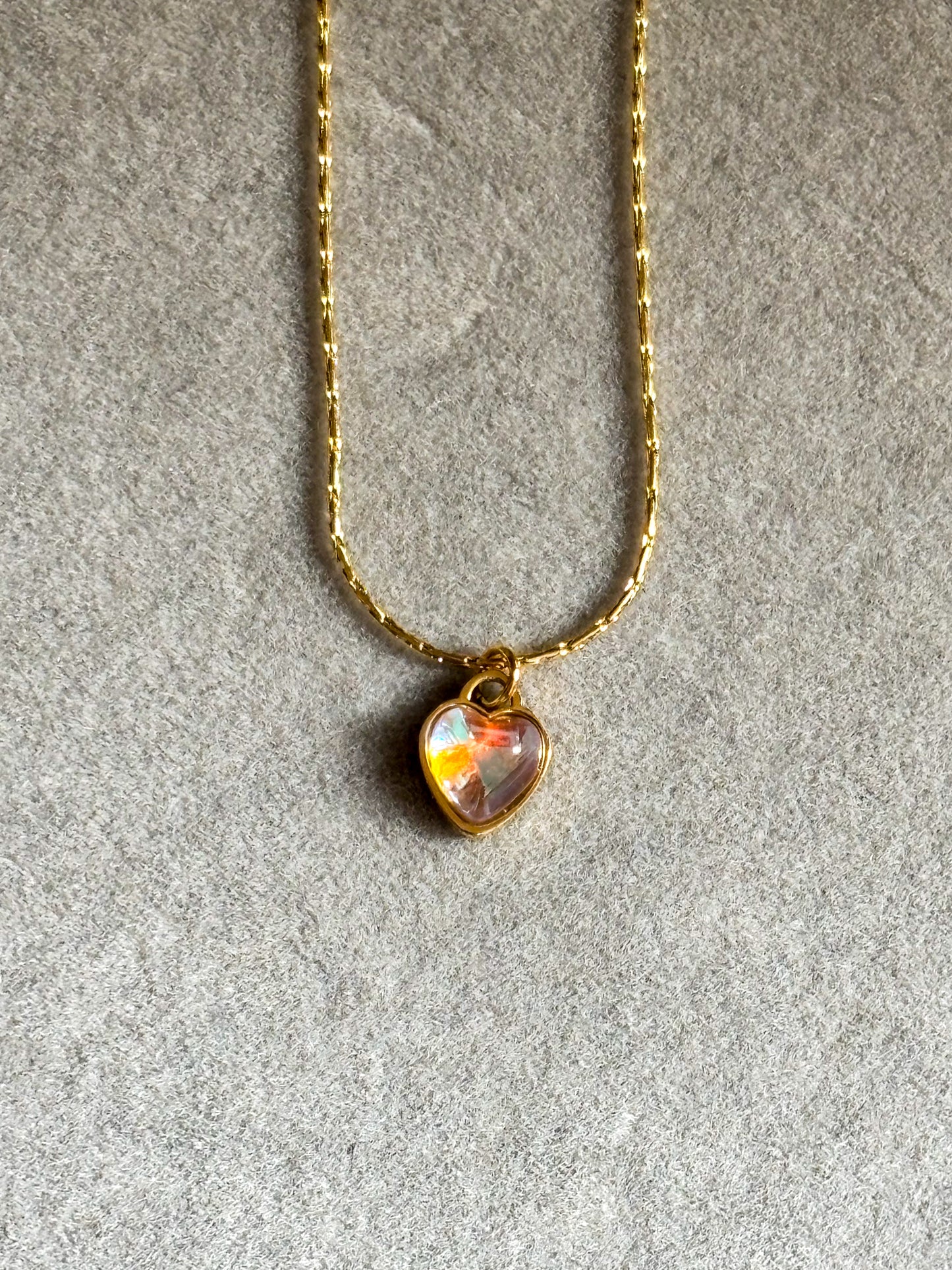 Mini Crystal Heart Necklace