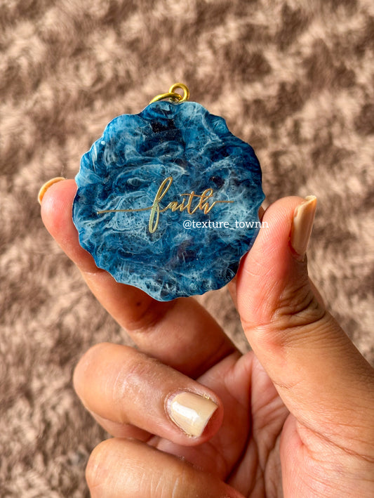 Handmade Textured Resin Keychain
