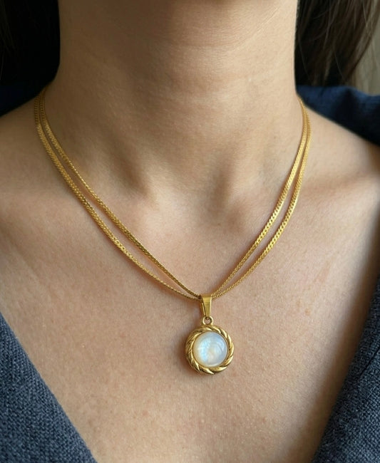 Double Layered Pearl Necklace