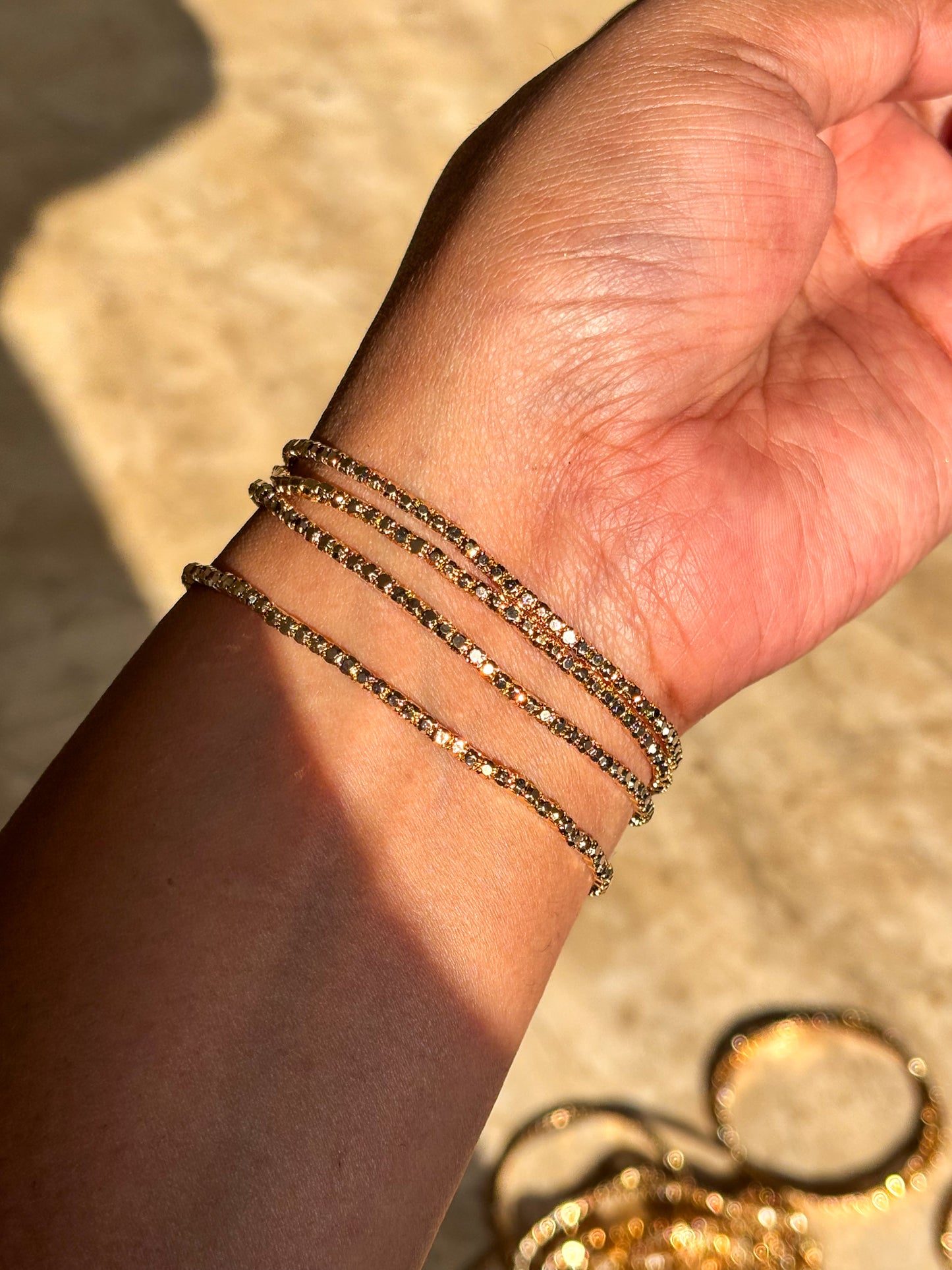 Golden Stretchable Bracelet Perfect for Stacking & Everyday Style