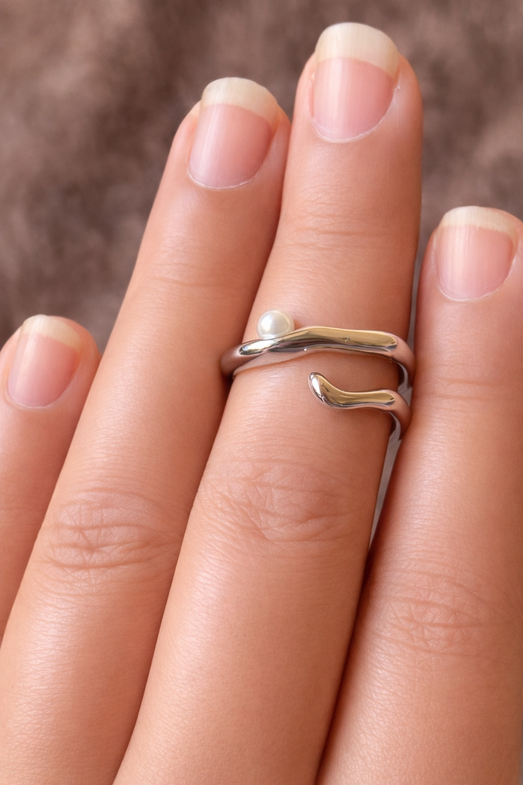 The Liquid Pearl Wrap Ring