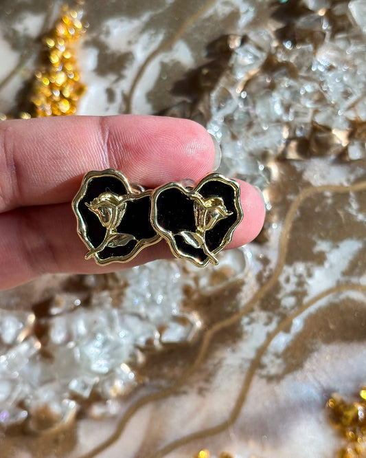 Black Heart Studs