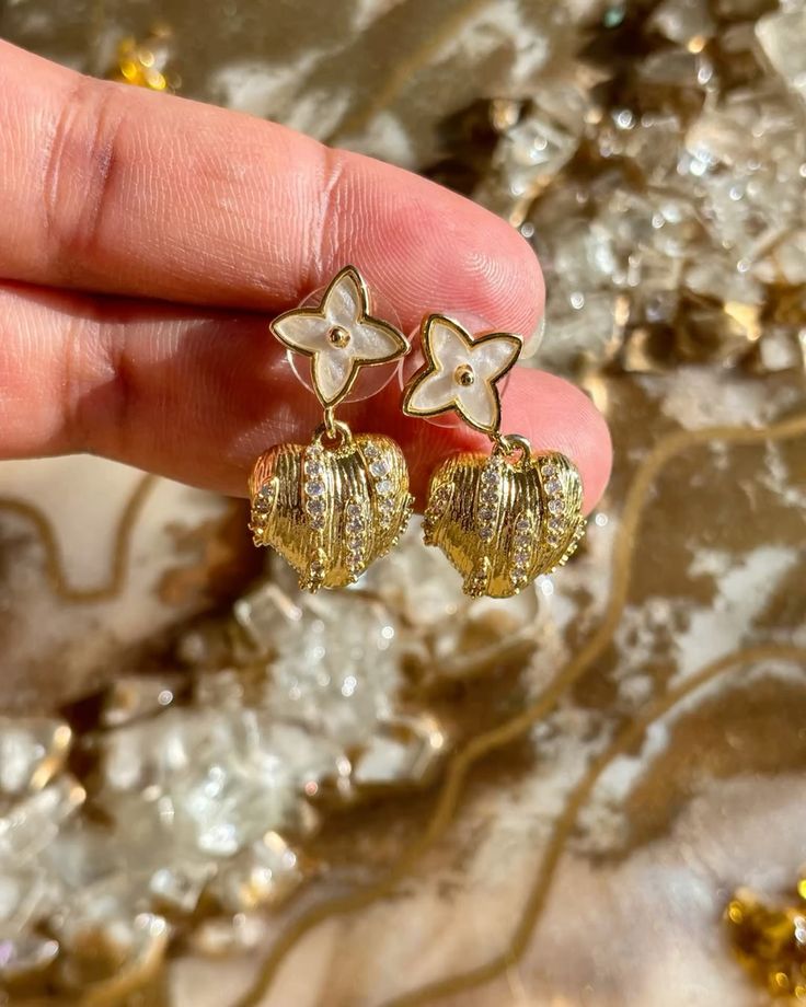 Demi Fine Heart Drop Earring