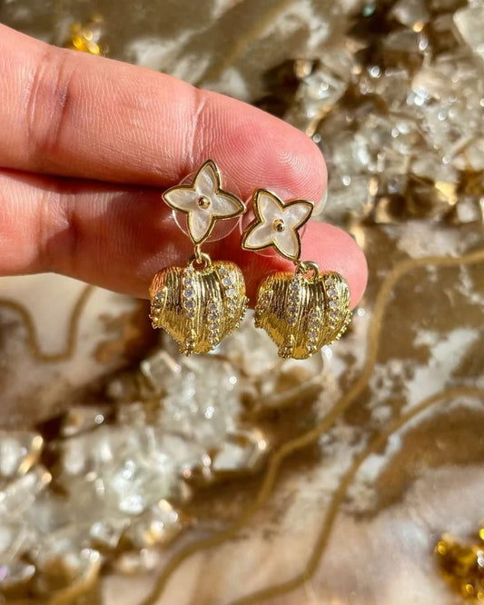 Demi Fine Heart Drop Earring