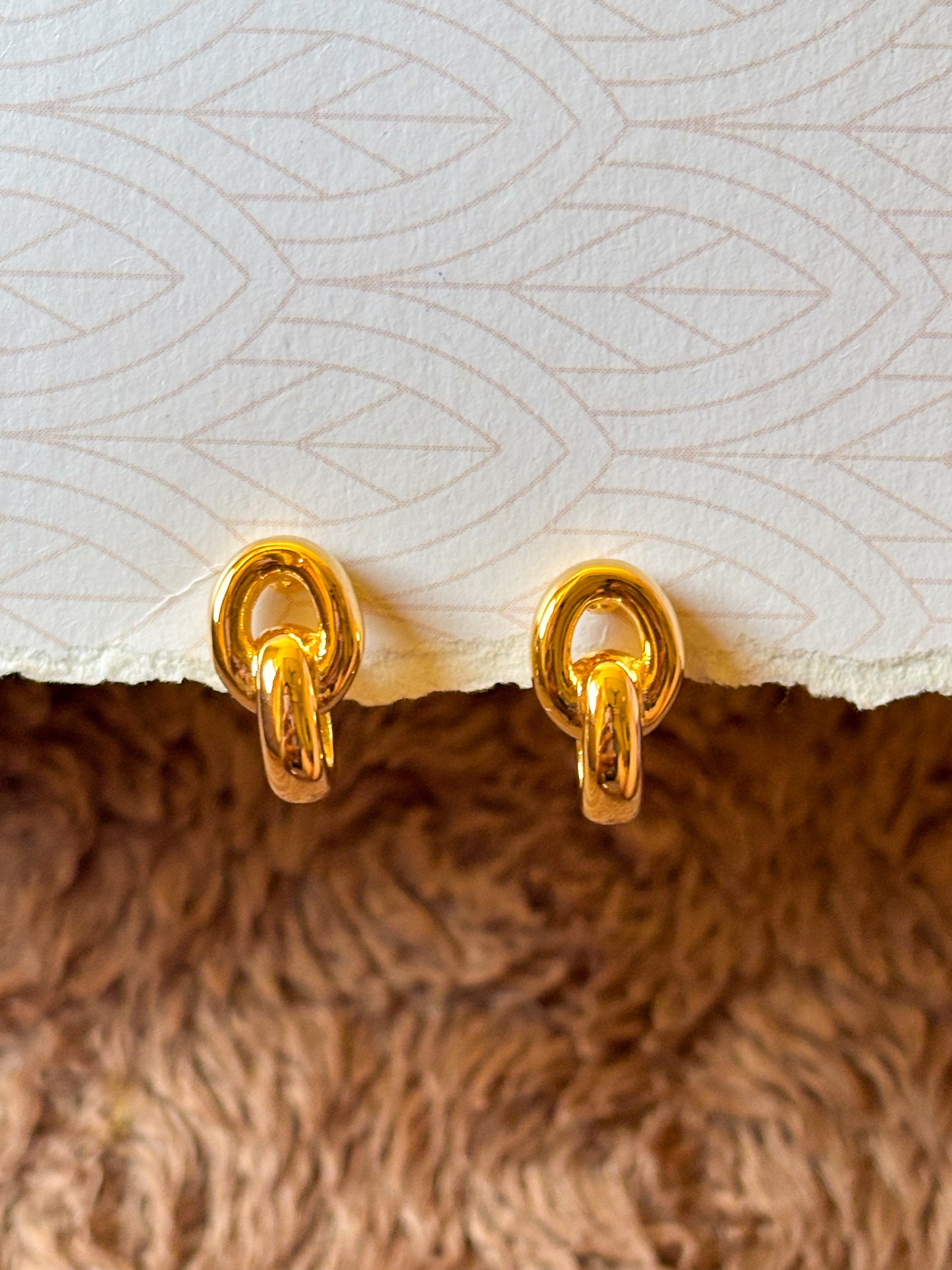 Gold Knot Stud Earrings