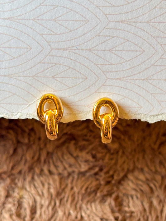 Gold Knot Stud Earrings