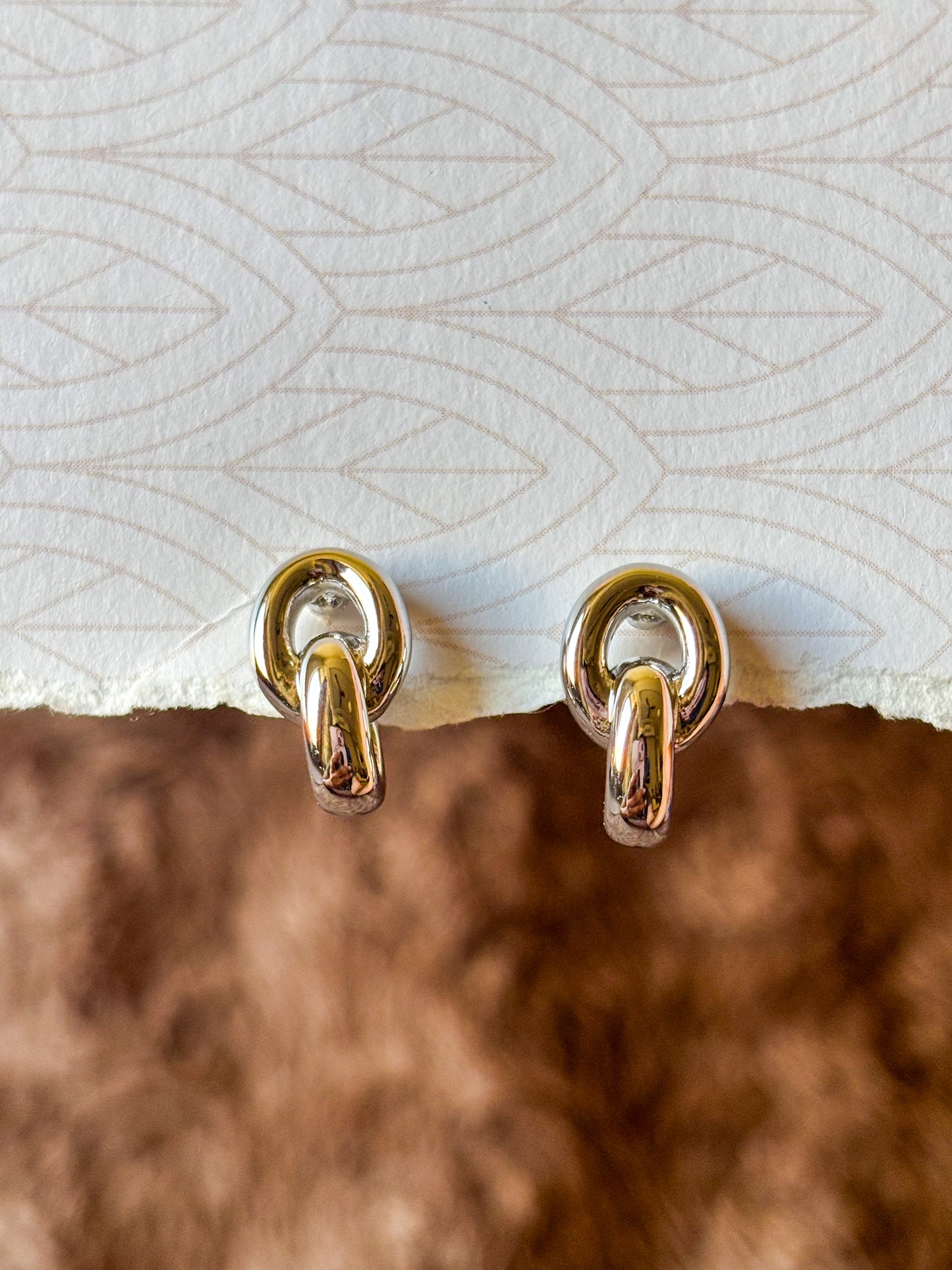 Silver Knot Stud Earrings