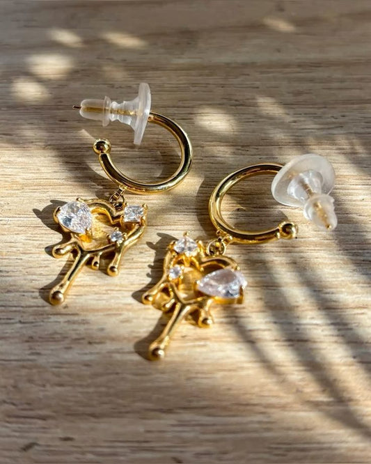 Heart Drop Earring