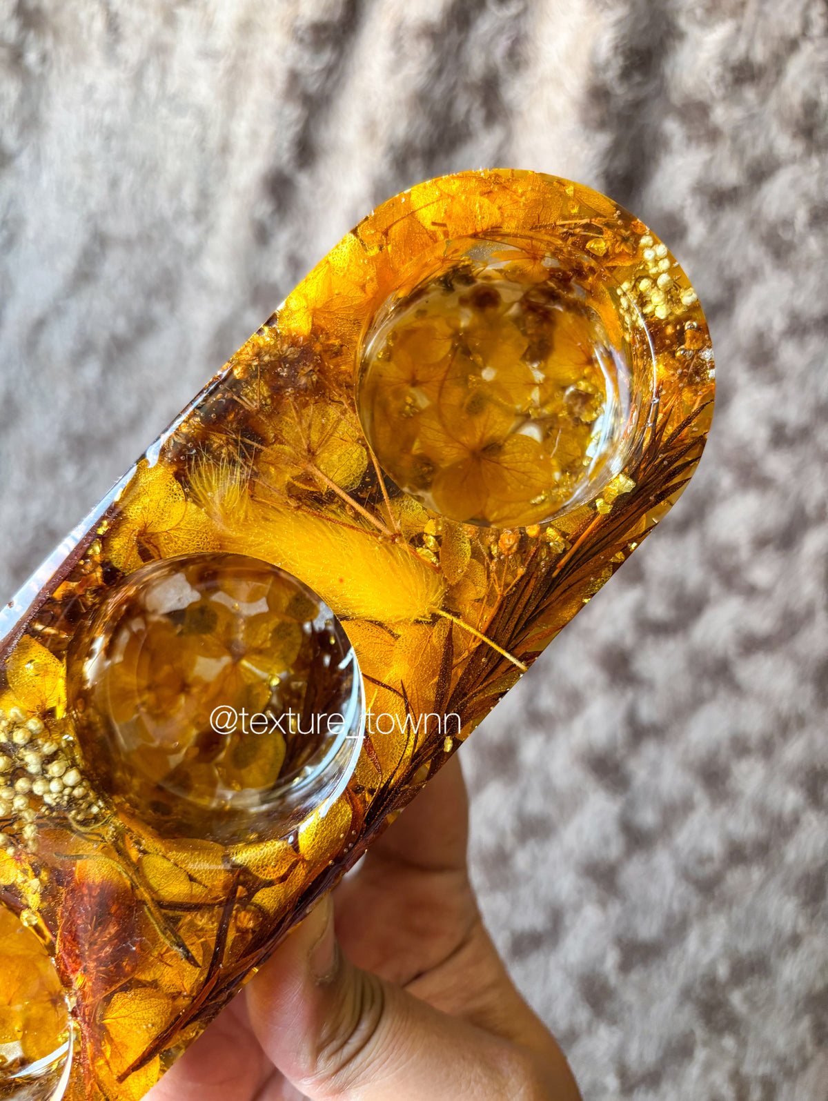 Resin Tealight Holders with Real Flowers