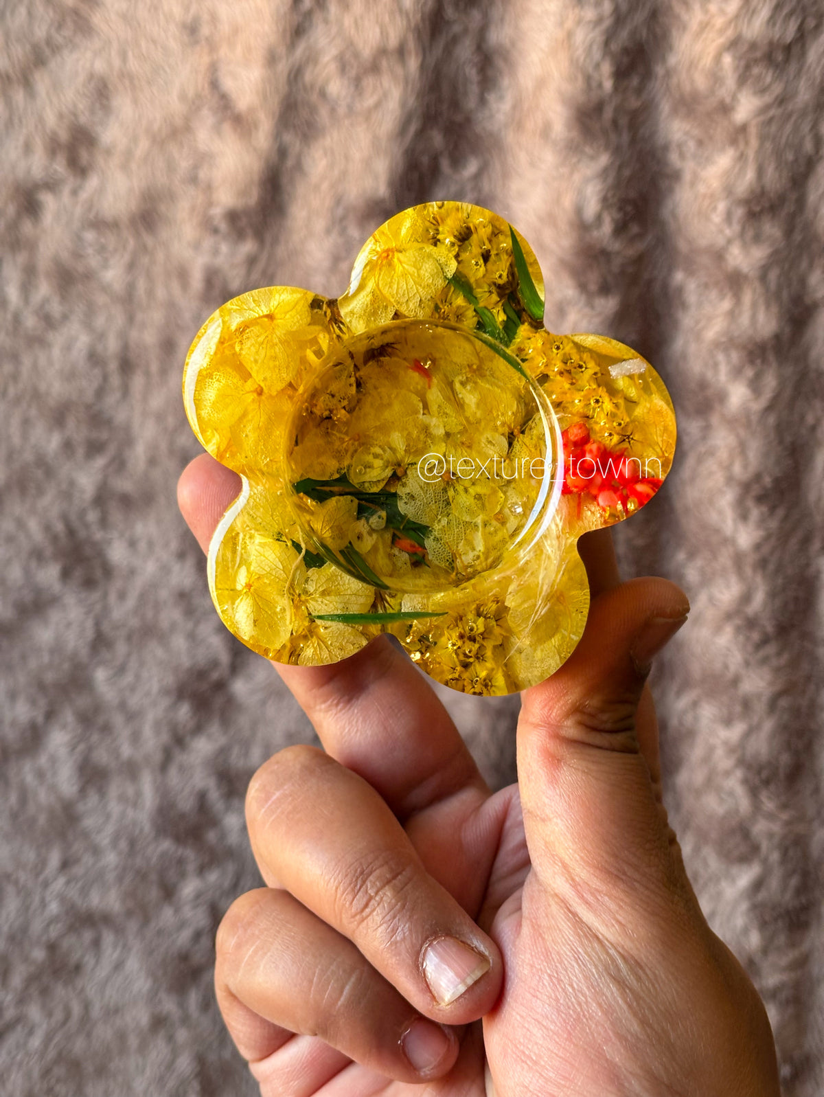 Handmade Flower Resin Tealight Holders