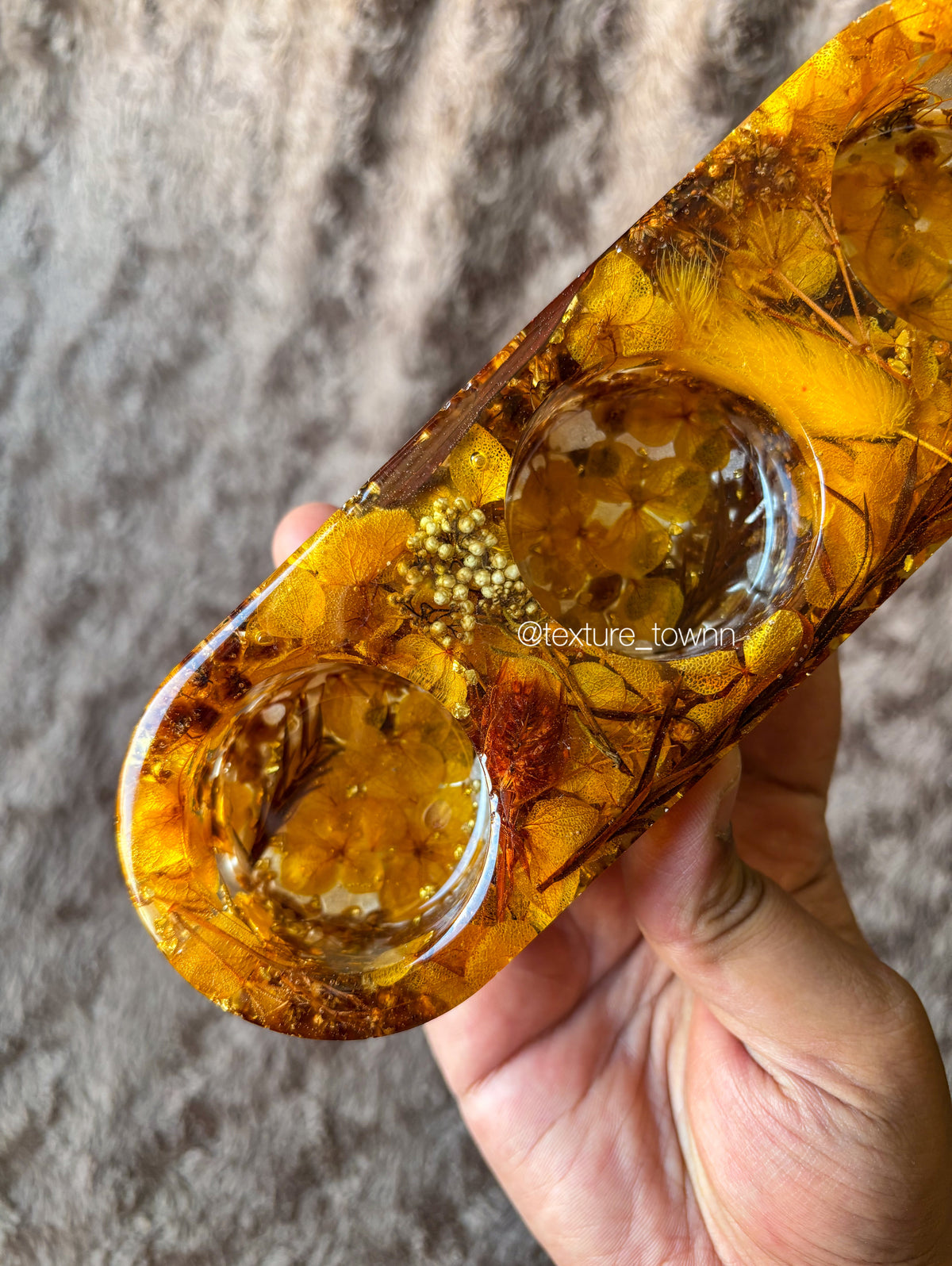 Resin Tealight Holders with Real Flowers