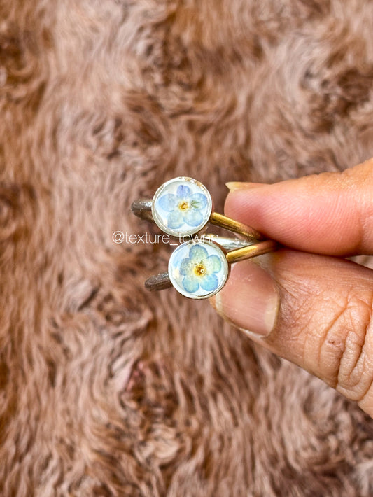 Forget-Me-Not Flower Resin Rings