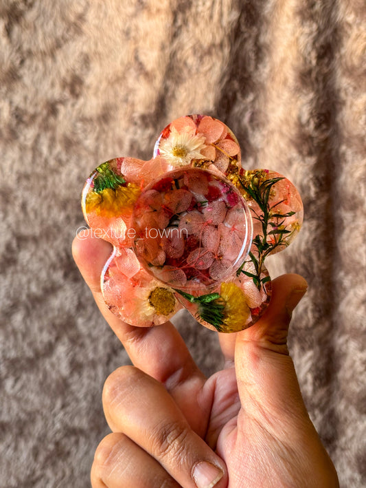 Handmade Flower Resin Tealight Holders