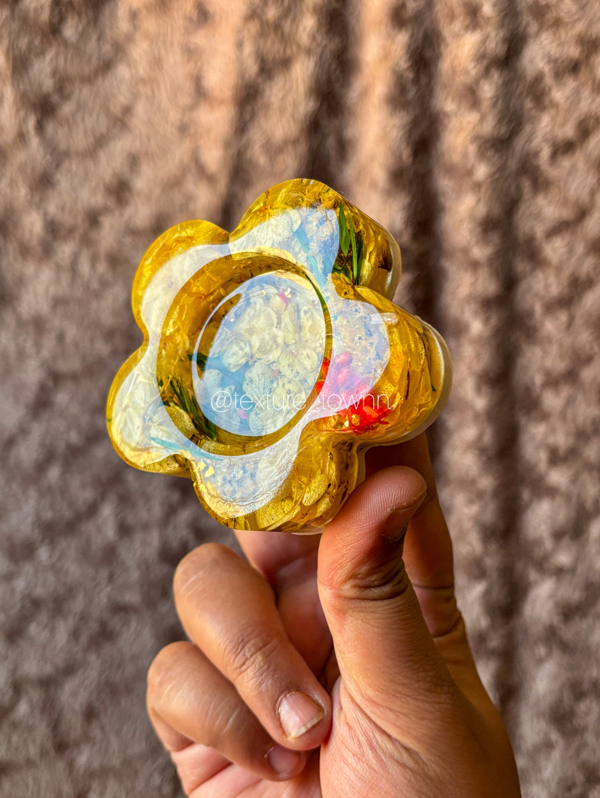 Handmade Flower Resin Tealight Holders