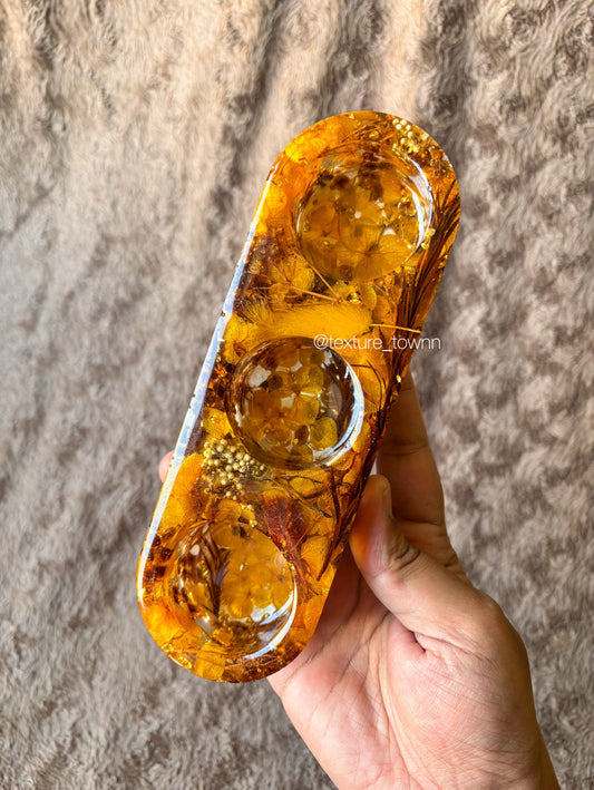 Resin Tealight Holders with Real Flowers
