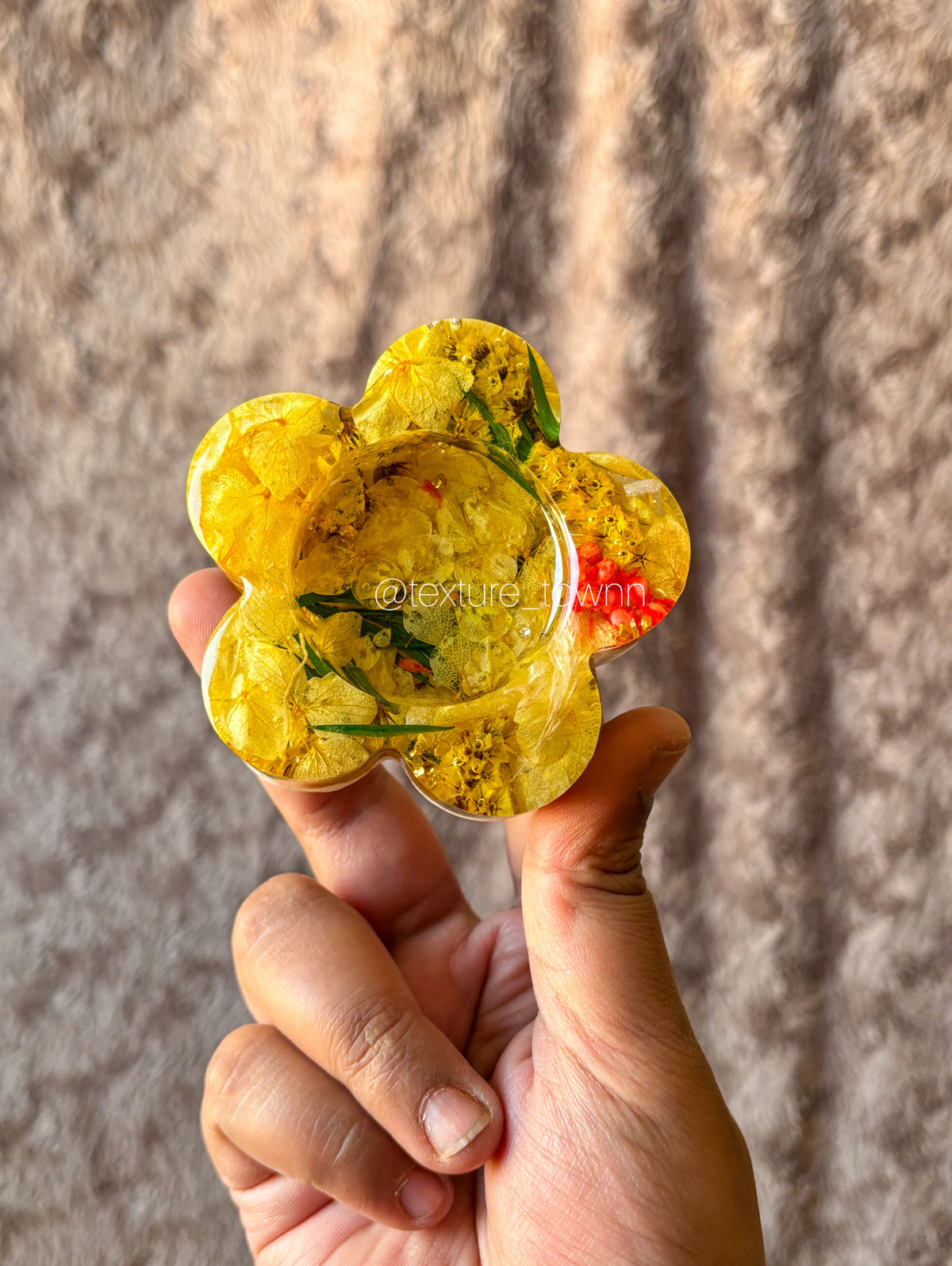 Handmade Flower Resin Tealight Holders